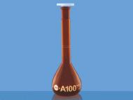 5648 - Volumetric Flasks, Amber, Plastic Stopper